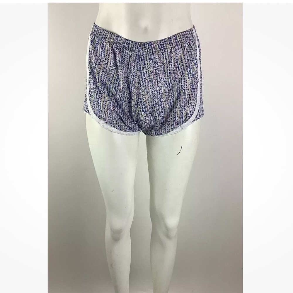 Ann Mashburn Sz XS Poplin Track Shorts Striped Multicolor 100% Cotton Pullon